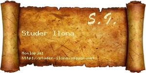 Studer Ilona névjegykártya