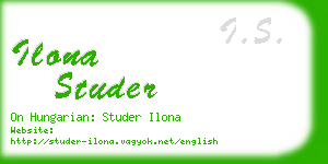 ilona studer business card